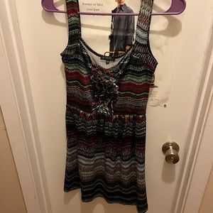 Small summmer. BeBop dress cute and colorful with front ruffle